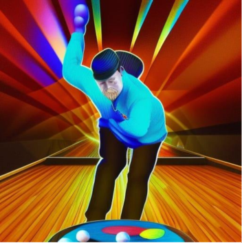 Bowler Playing Bowling Digital Art