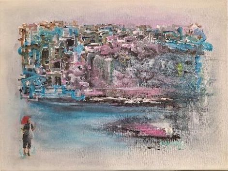 Samsui and her abstract landscape