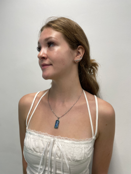 limited edition floral series neckalce rectangle cool