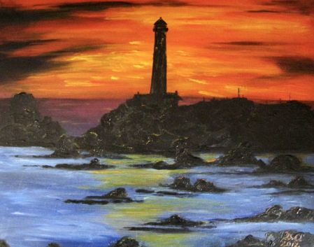 Lighthouse at sunset