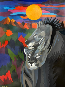 Pop Art - Lion Couples