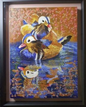 Pretty Mandarin Ducks