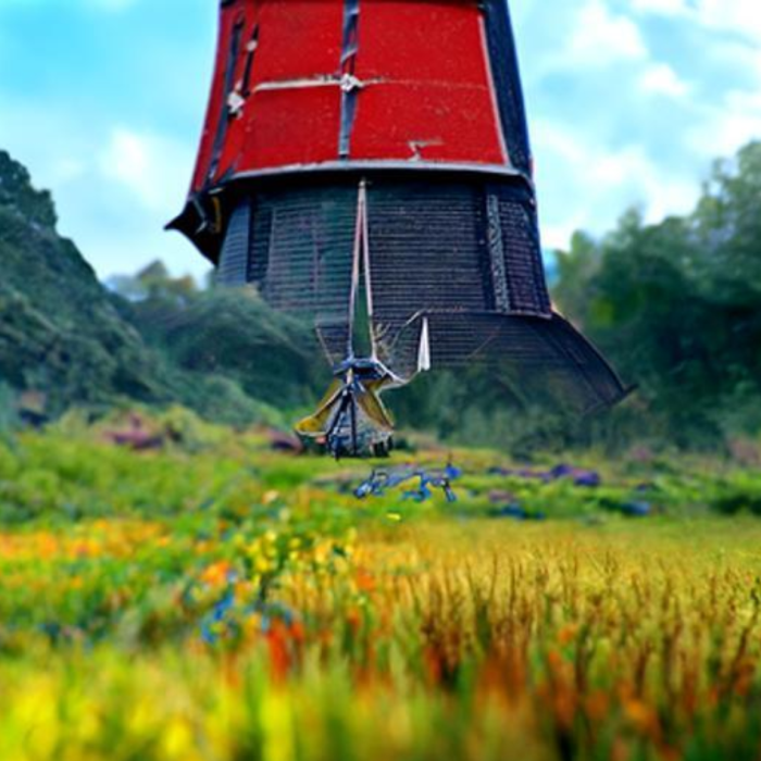 Holland Windmill Digital Art